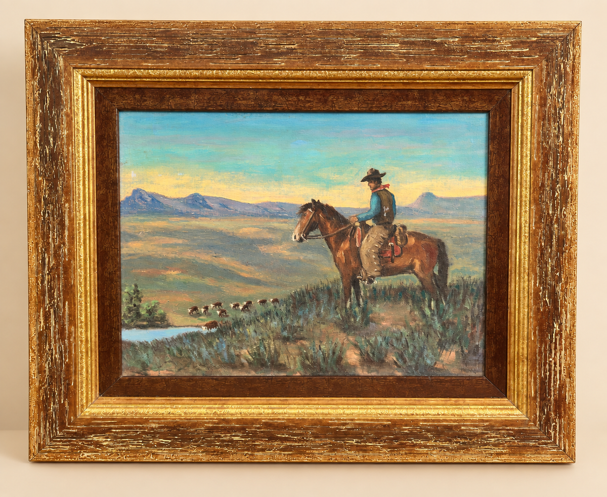 Original Acrylic Cowboy Painting
