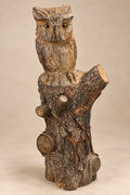 Carved Owl on Post