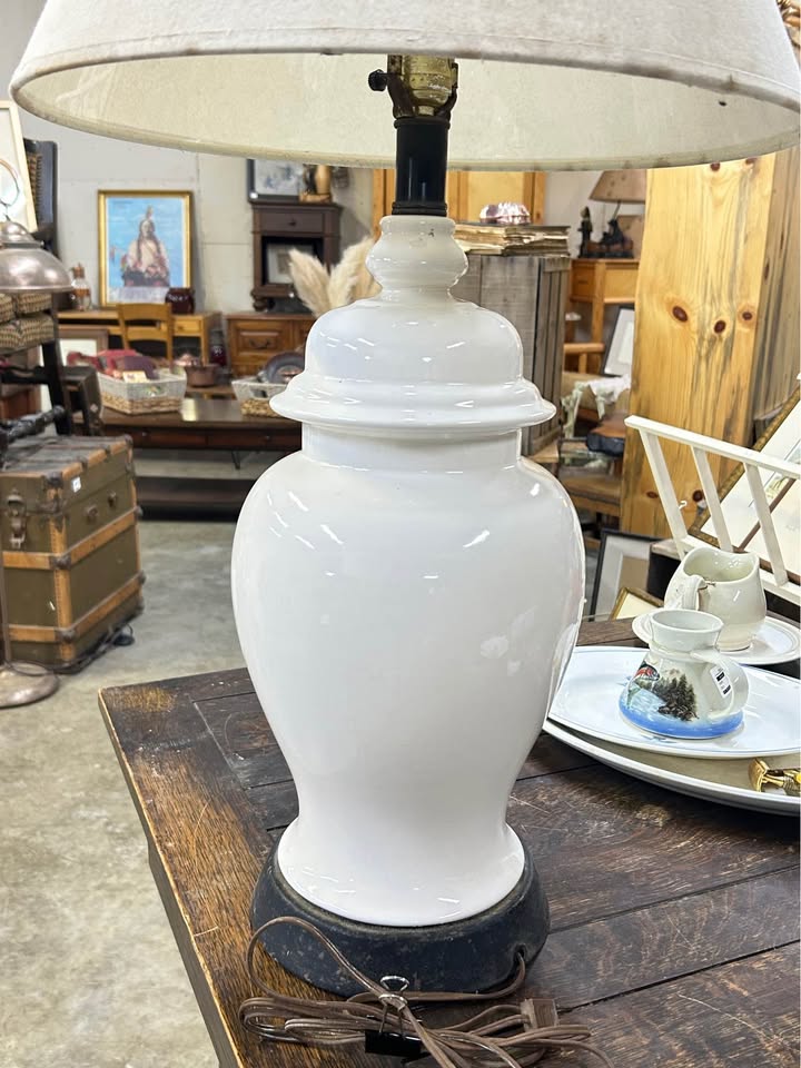 Ironstone White Large Table Lamp