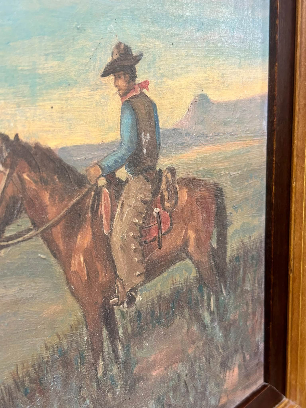 Original Acrylic Cowboy Painting