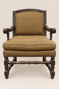 Large Heavy Green Maroon Chair