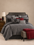 Queen Tweed Black White Comforter Set